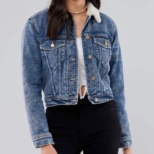 sherpa lined denim jacket | Hollister